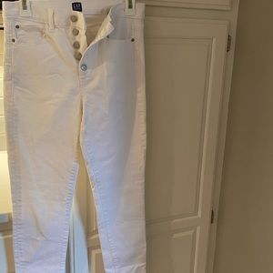 Gap white button down jeans size 27